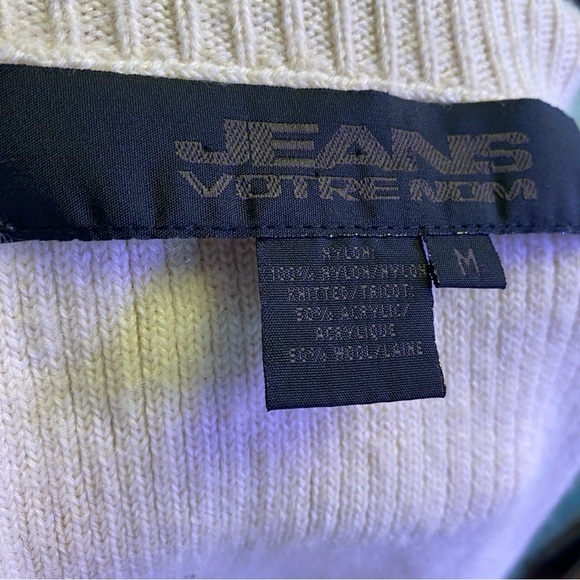 Jeans Votre Nom Sz M Zip Up Knit Sweater - Picture 5 of 6